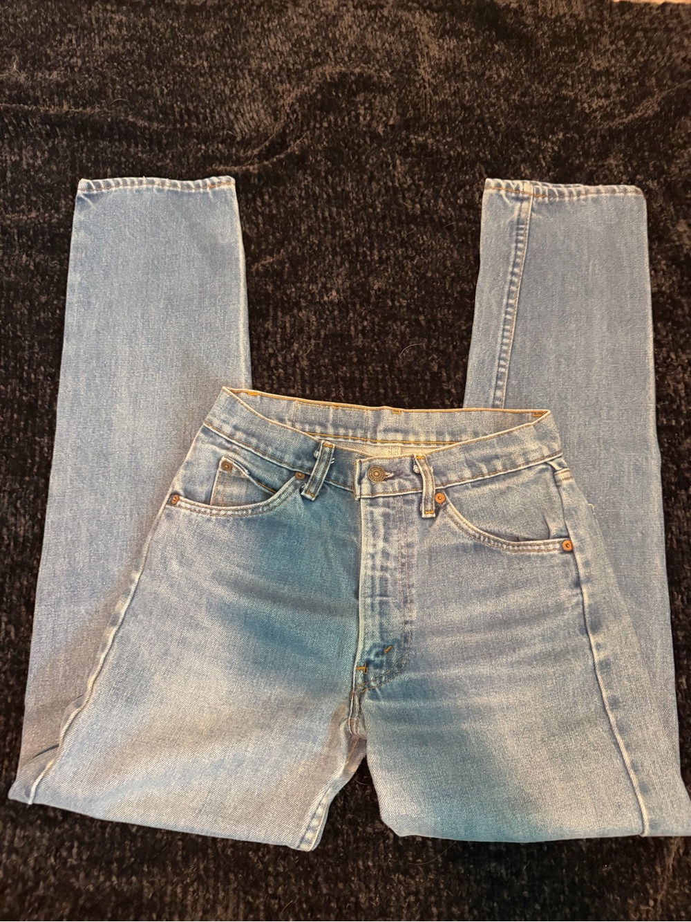 orange tab Levi's Light Blue Women's Straight Leg Jeans